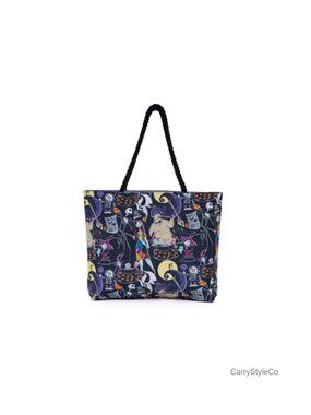 Disney Nightmare Before Christmas Polyester Canvas Tote Shoulder Bag Large